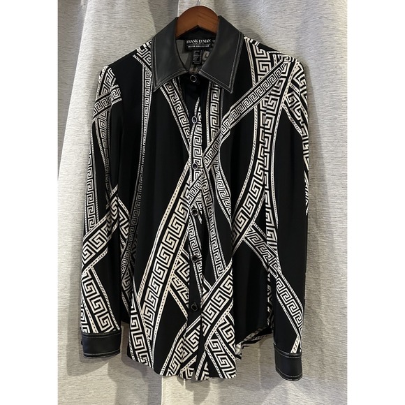 Frank Lyman Aztec stretchy blouse Size 8 evening cocktail - Picture 2 of 6